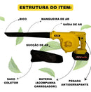 Soprador De Folhas Eletrico Bateria Portátil 2200w Cor Amarelo
