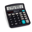 Calculadora De Mesa Escritório Display 12 Dígitos Simples Cor Preto