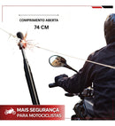 Kit Antena Corta Pipa Aço Inox + Rede Elástica Moto Aranha