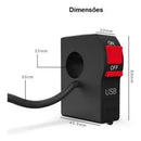 Botão Farol de Milha Moto USB | Alfashop