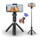 tripé pau de selfie com controle bluetooth