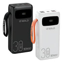 Power Bank Turbo 30.000mAh com Cabos Embutidos