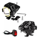 Par Farol de Milha LED U7 com Angel Eye para Moto