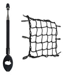 Antena Corta Pipa Moto Mais Redinha Elástica Aranha Moto