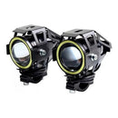 Par Farol de Milha LED U7 com Angel Eye para Moto