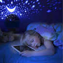 Luminária Infantil De Quarto Mesa Galáxia Lua Giratório 360 Cor Da Estrutura Azul 127v/220v