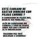 4 Pilhas Aa Recarregáveis Carregador | Alfashop