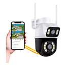 Ip Câmera Externa Wifi Dupla Lente | Alfashop