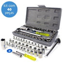 Pistola de Pintura Elétrica 800W com Maleta Catraca e 40 Soquetes Kit Profissional
