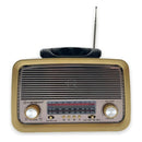 Rádio Portátil Retro Recarregável Am/fm Bluetooth Lanterna 110v/220v
