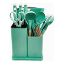 Kit Utensílios de Cozinha Silicone e Facas 19 Peças