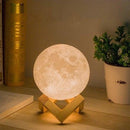 Luminária Lua Cheia 3d Abajur Led 8 Cores