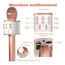 Microfone Karaoke Youtuber S/ Fio Bluetooth Com Caixa Som Co