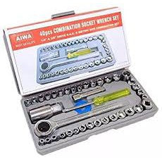 Kit Maleta Chave Catraca Reversível Jogo De Soquetes 40 Pçs Mega Promoção Black Friday - Alfashop