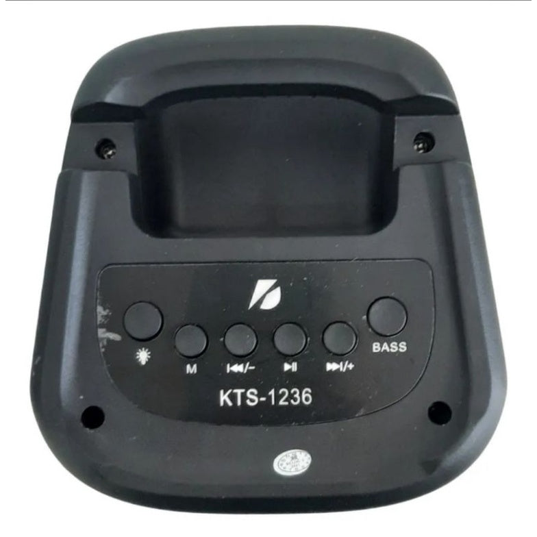 Mega Caixa de Som Portátil 40cm kts1236 Altofalante 6,5 Bluetooth Pen drive Rádio AUX entrada Microfone - Alfashop