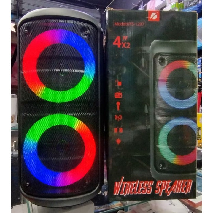 mega caixa de som completa amplificada 200w 40 cm de altura estilosa - Alfashop