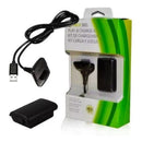 Carregador com Bateria completo manete Xbox - Alfashop