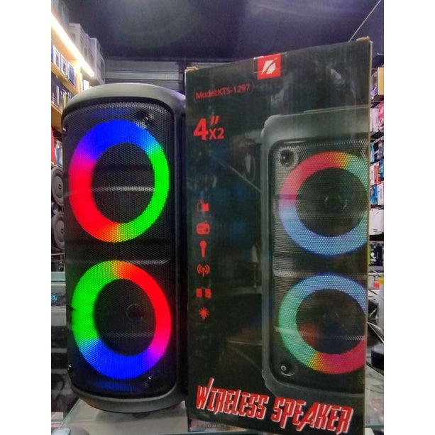 mega caixa de som completa amplificada 200w 40 cm de altura estilosa - Alfashop