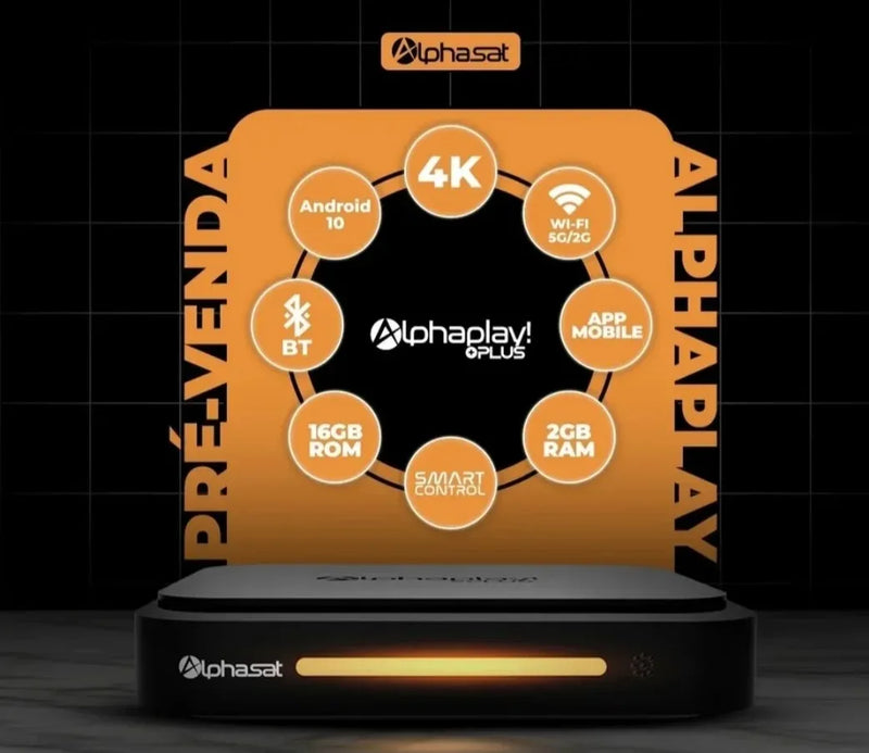 TvBox Alphasat jogar Ultra HD 16GB - Alfashop