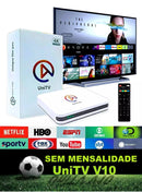 UNITV V10 Smart Tv Box Converter 4K Android 11 Wifi 5G Internet Tv Assistir filmes, séries, desenhos e canais em 1 lugar - Alfashop