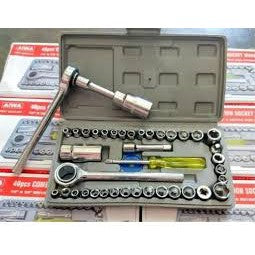 Kit Maleta Chave Catraca Reversível Jogo De Soquetes 40 Pçs Mega Promoção Black Friday - Alfashop