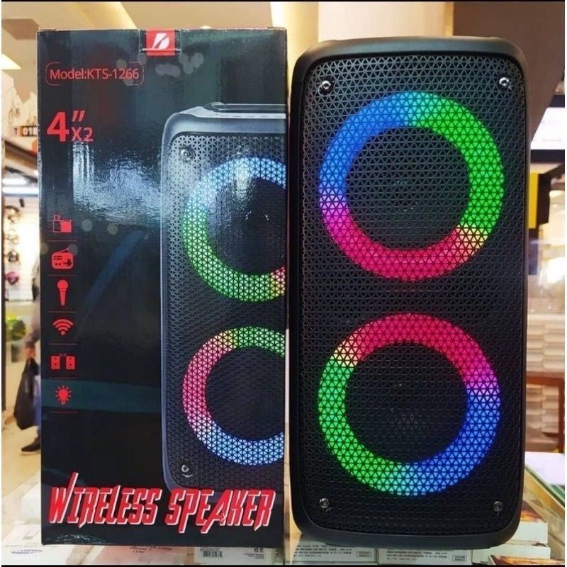 Super Caixa de Som Portátil Amplificada 2 alto falante 200w estilosa - Alfashop