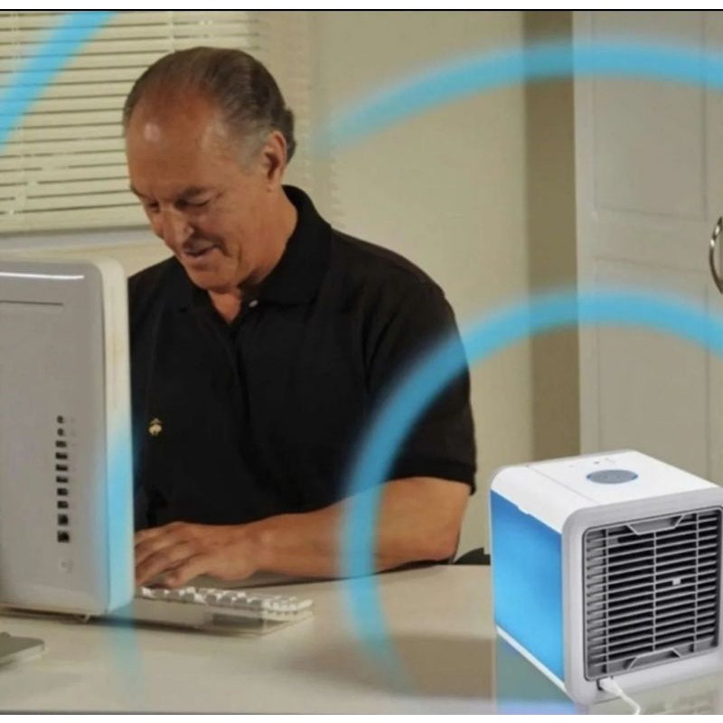 Mini Ar Condicionado Portátil de mesa  Arctic Air Cooler Umidificador Climatizador comLuz Led - Alfashop