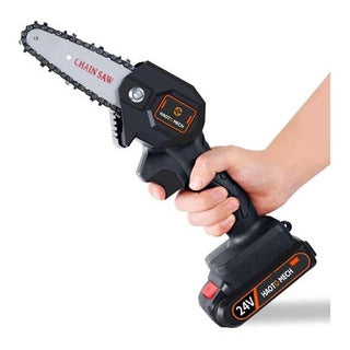 Mini Motosserra Elétrico 24V Para Fruit Tree Carpintaria Jardim Ferramentas Com Baterias Cortadores De Madeira Mega Promoção Imperdível - Alfashop