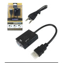 Adaptador Conversor HDMI para VGA + áudio - Alfashop