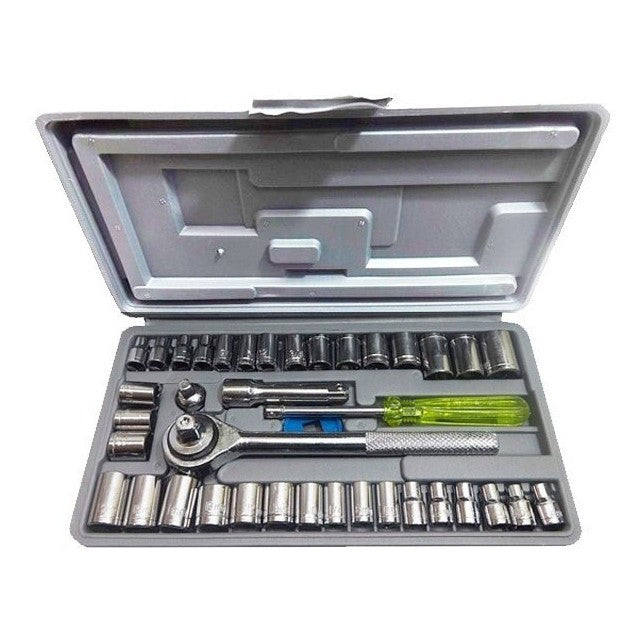 Kit Maleta Chave Catraca Reversível Jogo De Soquetes 40 Pçs Mega Promoção Black Friday - Alfashop