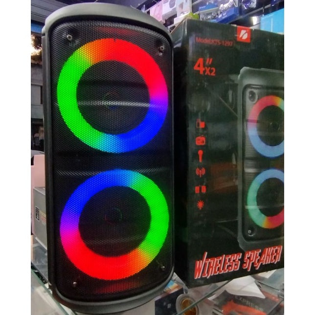 mega caixa de som completa amplificada 200w 40 cm de altura estilosa - Alfashop