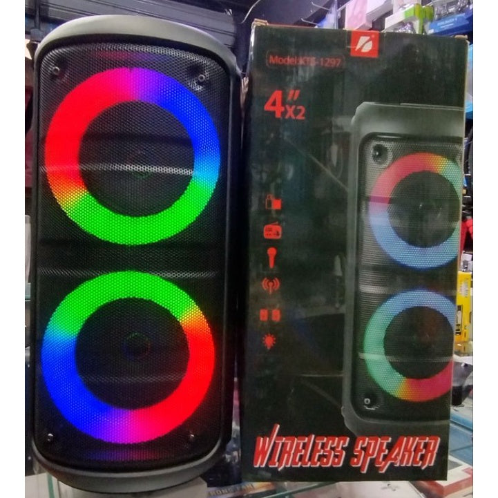 mega caixa de som completa amplificada 200w 40 cm de altura estilosa - Alfashop