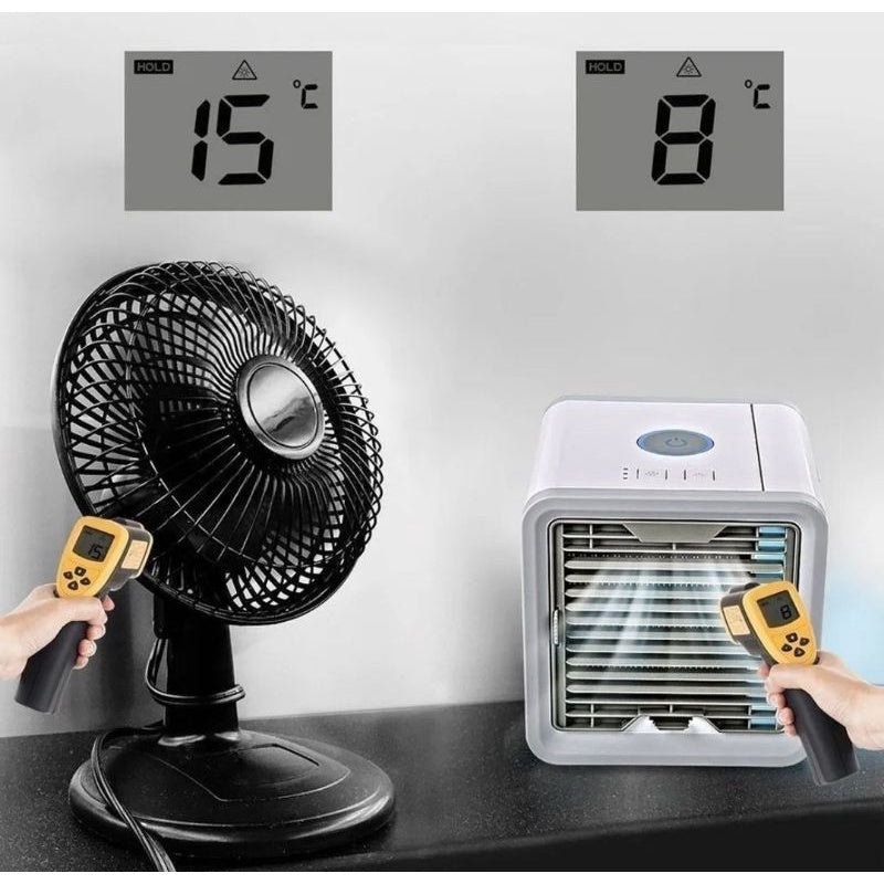 Mini Ar Condicionado Portátil de mesa  Arctic Air Cooler Umidificador Climatizador comLuz Led - Alfashop