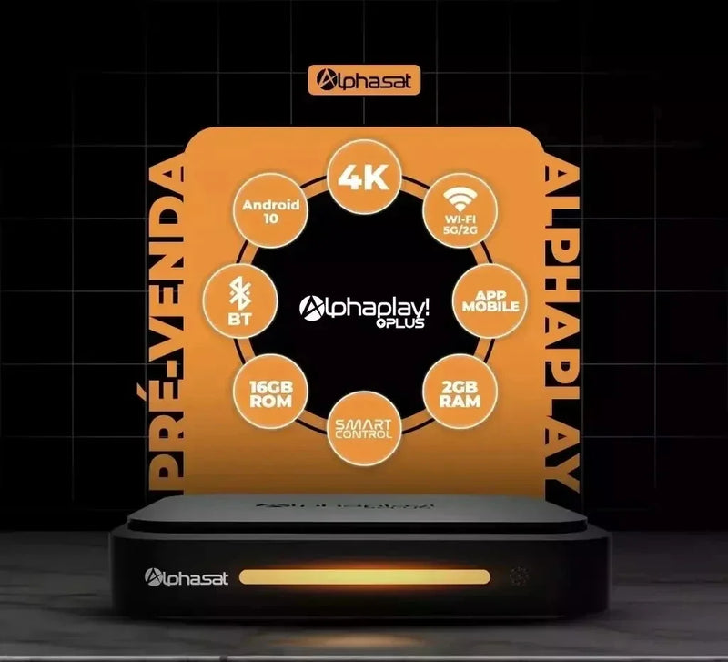 Receptor Alphasat Play +Plus 2GB de RAM / 16GB / 4K - Alfashop