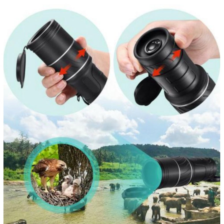 Observe a natureza com Monócolo Tático Profissional Zoom 16X 52 e até 8Km - Alfashop