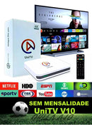 UNITV-Smart TV Box, V10, APARELHO, CANAIS, PRONTA, ENTREGA BRASIL - Alfashop