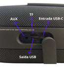 Caixa De Som 60w Grave Alta Potencia Sem Fio Portátil Bass - Alfashop