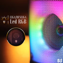 2 Caixa De Som Portatil Bluetooth 5.0 Caixinha Amplificada Led Liga/desliga 5 Modos Rgb Display Em Led Botão Bass Função Tws Rádio Fm Entrada Pendrive Cartão Micro Sd Microfone Pc Celular Notebook - Alfashop