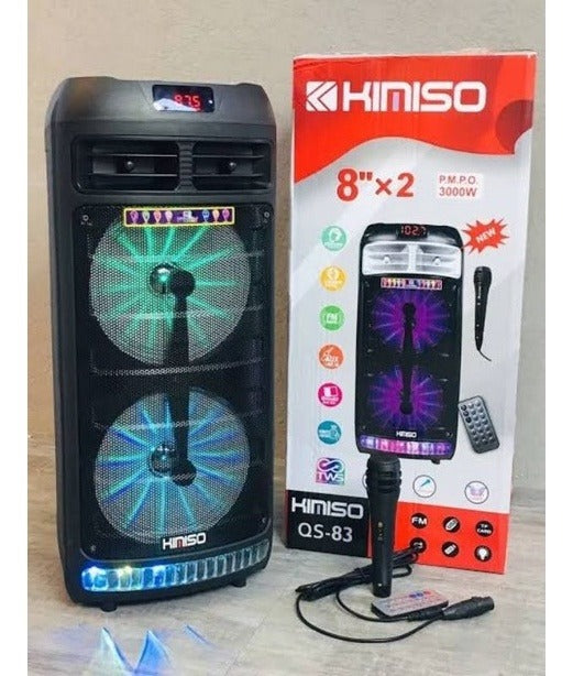 Super Torre De Som 65cm De Altura 3.000w Pmpo Microfone - Alfashop