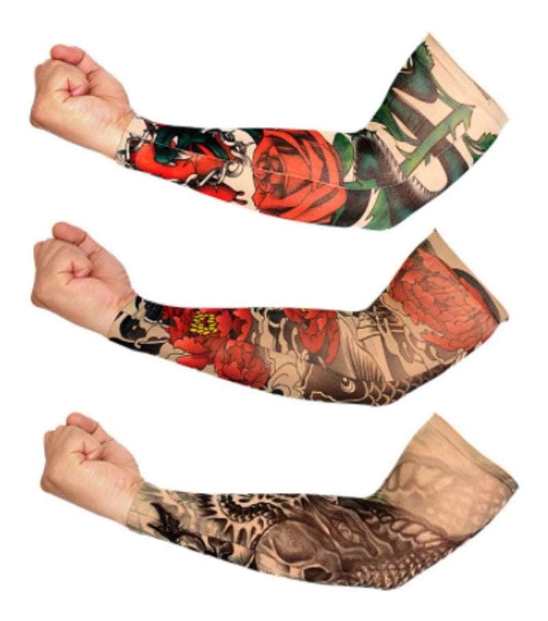Tatuagem Manga Falsa O Par Manguito Fake Tattoo Segunda Pele - Alfashop