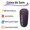 Caixa De Som 20w Alta Potência Sem Fio Bluetooth Ipx6 Rgb - Alfashop