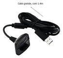 Kit 2 Baterias Recarregável COMPATÍVEL Xbox 360 + Cabo Substitua Pilhas Voltagem de entrada 12V - Alfashop