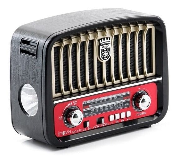 Radio Retro Vintage Am Fm Bluetooth Sd Usb Reca Altomex J108 - Alfashop