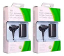 Kit 2 Baterias Recarregável COMPATÍVEL Xbox 360 + Cabo Substitua Pilhas Voltagem de entrada 12V - Alfashop