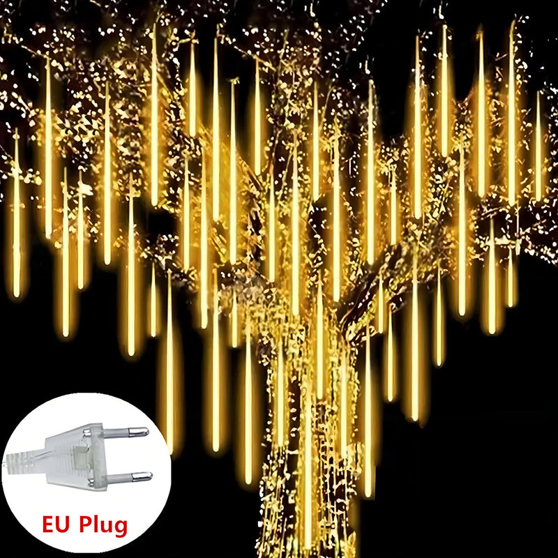 Cascata Bastão Led Natal Snowfall 8 Tubos Chuva Meteoro Cor Cor das luzes Branco quente 110V/220V - Alfashop