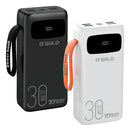 Power Bank Carregador Portátil Turbo Bateria 30.000mah Cor Branco - Alfashop