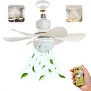 Lampada Ventilador De Teto E27 C/ 6 Helices Controle Bivolt Luz Branco 127/220v - Alfashop