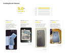 Capa Capinha De Vidro Para iPhone 11, 12, 13, 14 Pro Max - Alfashop