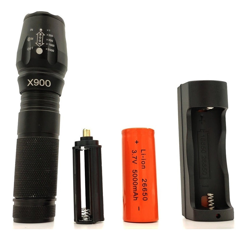 Lanterna Tática Led Alta Potência Recarregável Militar - Alfashop