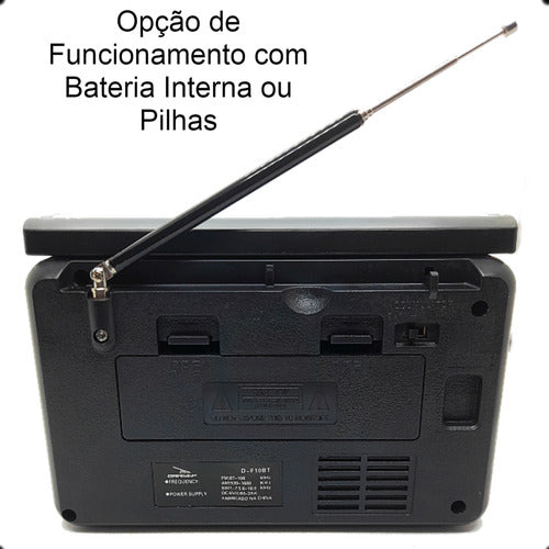 Radio Antigo Retro Am/fm Bluetooth Pen Drive Sd 10w Cor Mogno 110V/220V - Alfashop